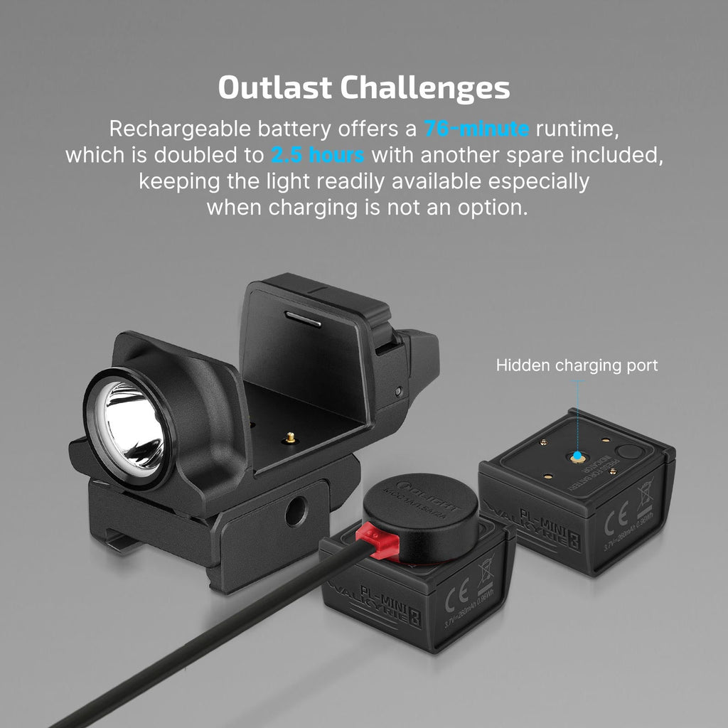 O - Light PL - Mini 3 Valkyrie Rail Mounted Light - Odin Holsters