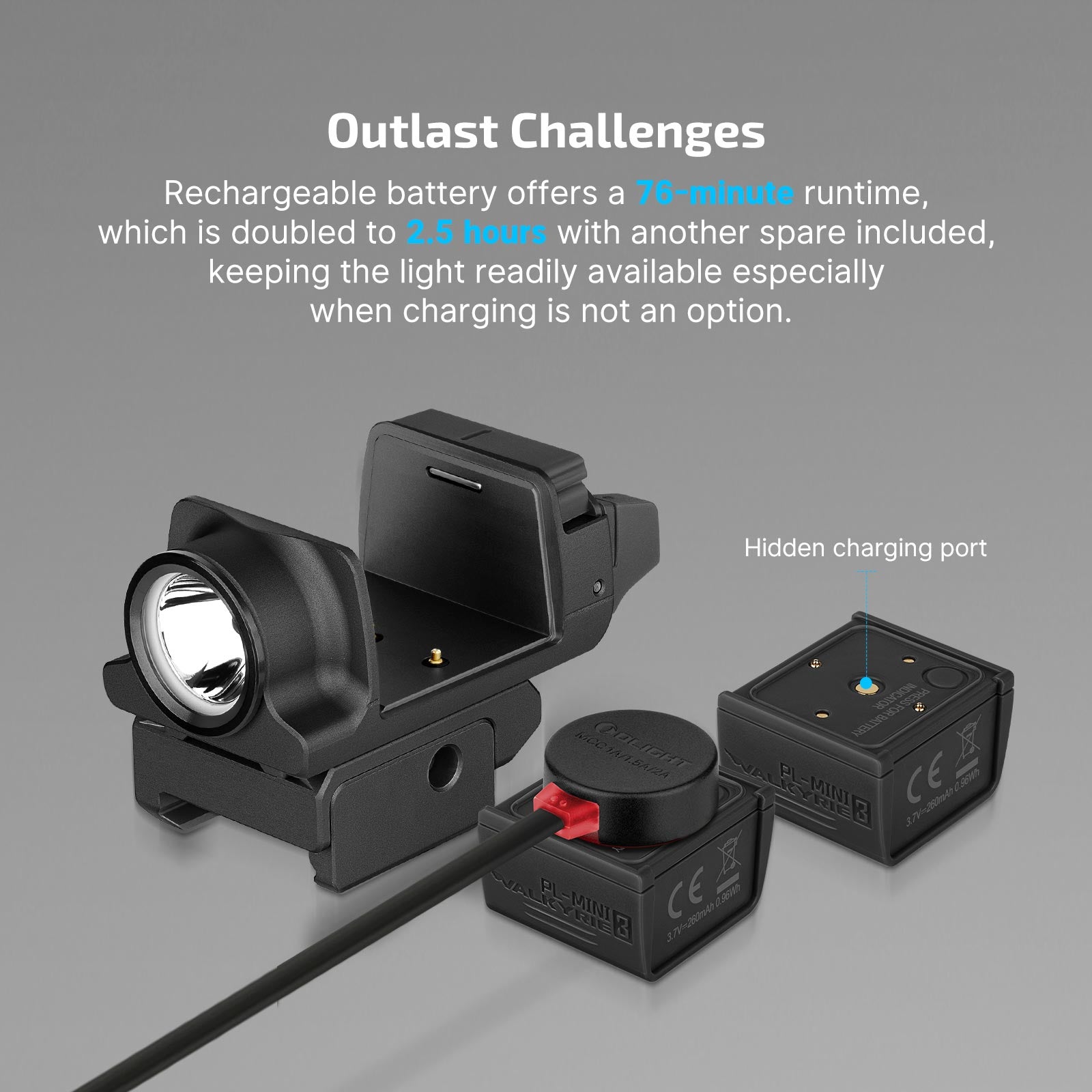 O - Light PL - Mini 3 Valkyrie Rail Mounted Light - Odin Holsters